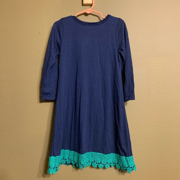 Twirls and Twigs Navy and Green Dress Sz 6 - Picture 7 of 7